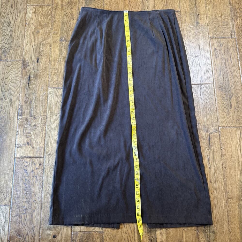 Vintage GOTCHA COVERED Womens size 16 Brown Zip Up Maxi Skirt Made In USA - Picture 7 of 7